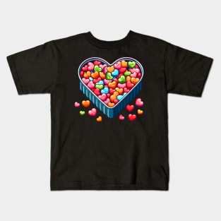 Cute Valentine's Day Hearts Candy Kids T-Shirt